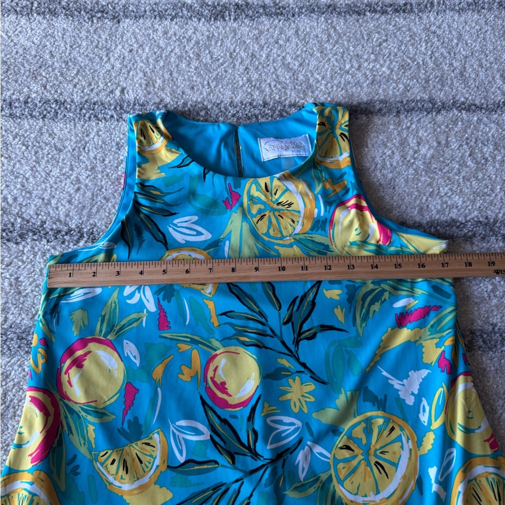 Pappagallo Turquoise and Yellow Dress - Picture 11 of 12